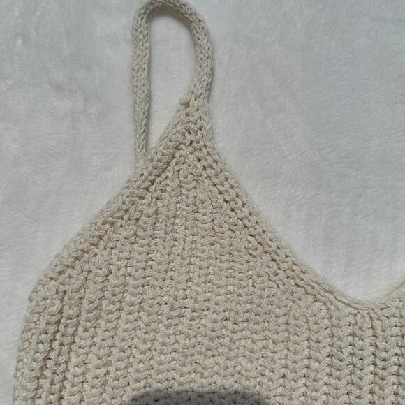 Cordera Cropped Ecotec Cotton Sweater Tank Top White One Size NWT - Picture 8 of 14